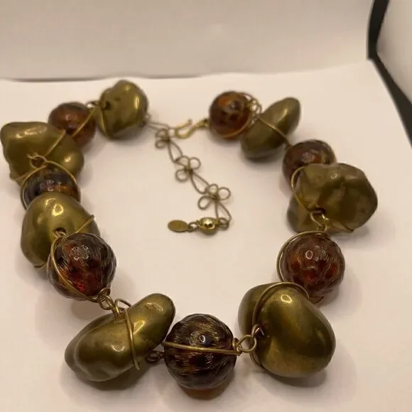 Vintage ABRA COUTURE chunky necklace choker - Picture 3 of 10